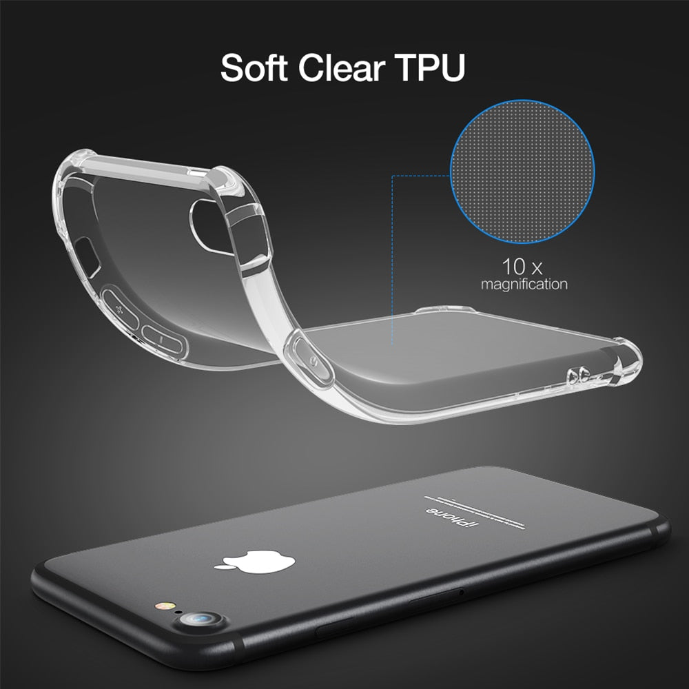 Shock Proof Transparent Silicone Case For iPhone
