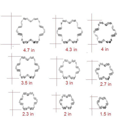 The Best Christmas Cookie Cutter - Snowflake and Christmas Tree - 9 Pcs Set