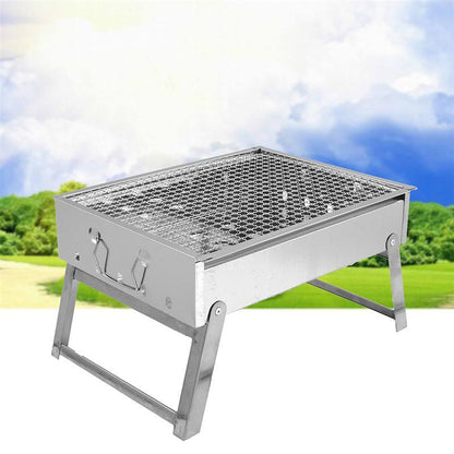 Portable Stainless Steel Charcoal Grill - Outdoor