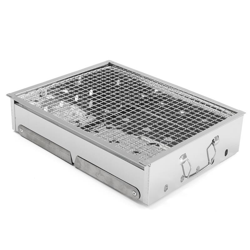 Portable Stainless Steel Charcoal Grill - Outdoor