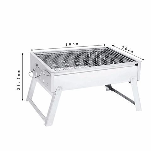 Portable Stainless Steel Charcoal Grill - Outdoor