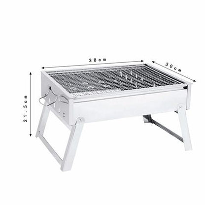 Portable Stainless Steel Charcoal Grill - Outdoor