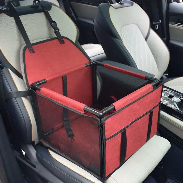 Foldable Travel Cat Car Seat – Waterproof & Space-Saving