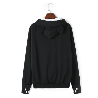 Cat Pouch Hoodie with Ears - Pet Holder Sweatshirt - Special