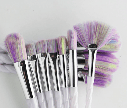 Rainbow Unicorn Makeup Brush - 10 pcs