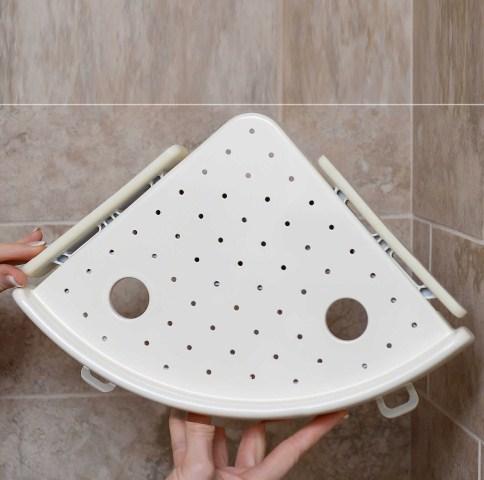 Snap Up Bathroom Shelf Organizer