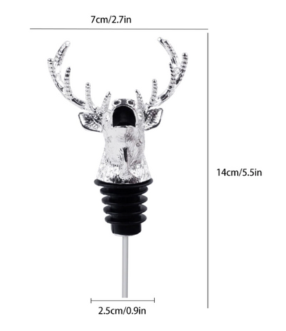Deer Wine Stopper with Pourer