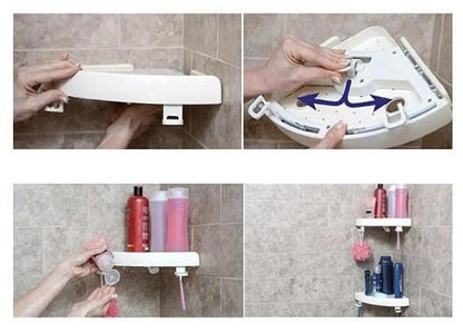 Snap Up Bathroom Shelf Organizer