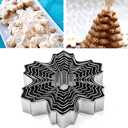 The Best Christmas Cookie Cutter (Snowflake and Christmas Tree) - 9 Pcs Set - Special