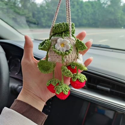 Handcrafted crochet strawberry