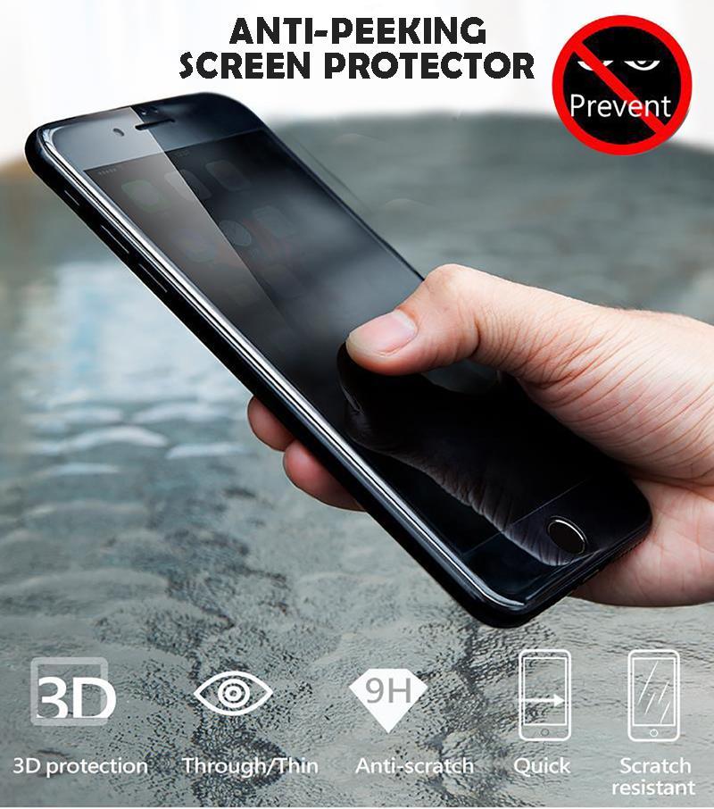Privacy Screen Protector Tempered Glass - Anti Peeking, Spy, Glare and Scratch - For iPhone