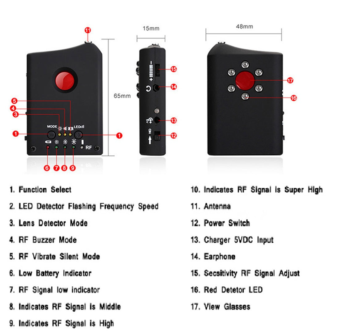 #1 Anti-Spy Hidden Camera Signal Detector