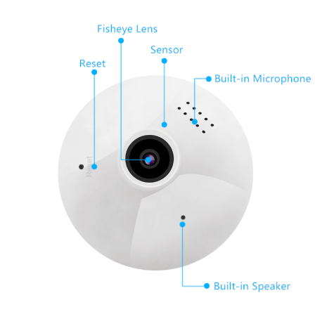 Hidden Camera Light Bulb - Wireless Light Bulb Home Security Camera