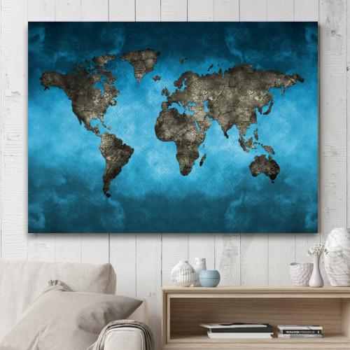 Blue World Map