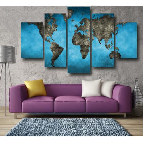 Blue World Map