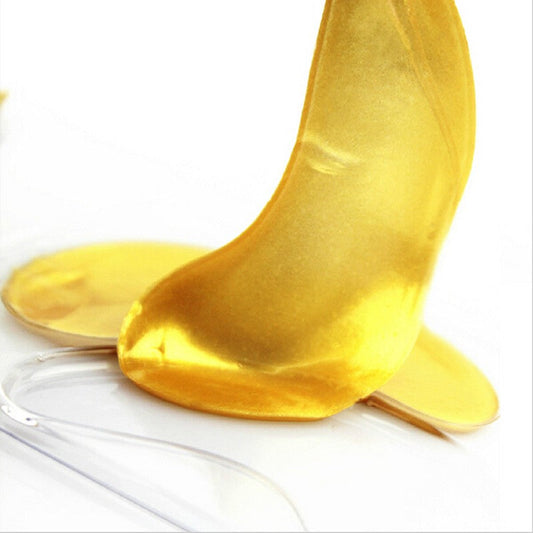 24K 30 Pcs Collagen Gold Eye Mask Golden Crystal Patches 30 pack
