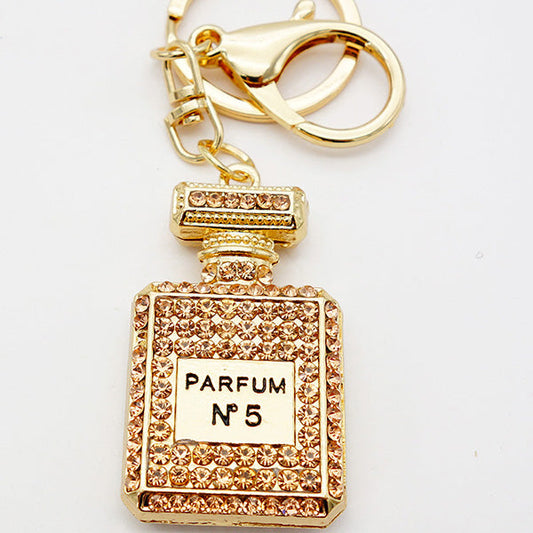 Crystal Charm Perfume Bottle Keychain