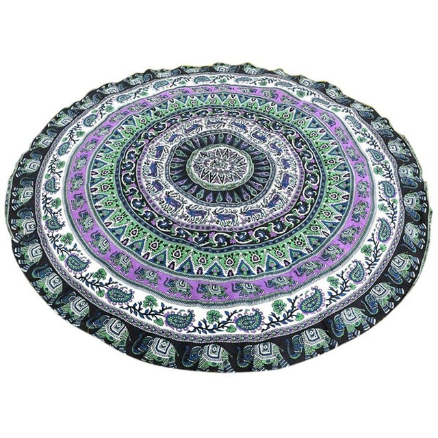 Elephant Mandala Beach Mat