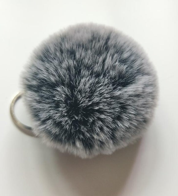 Fluffy Charming Women's Pompom Chain Keyholder