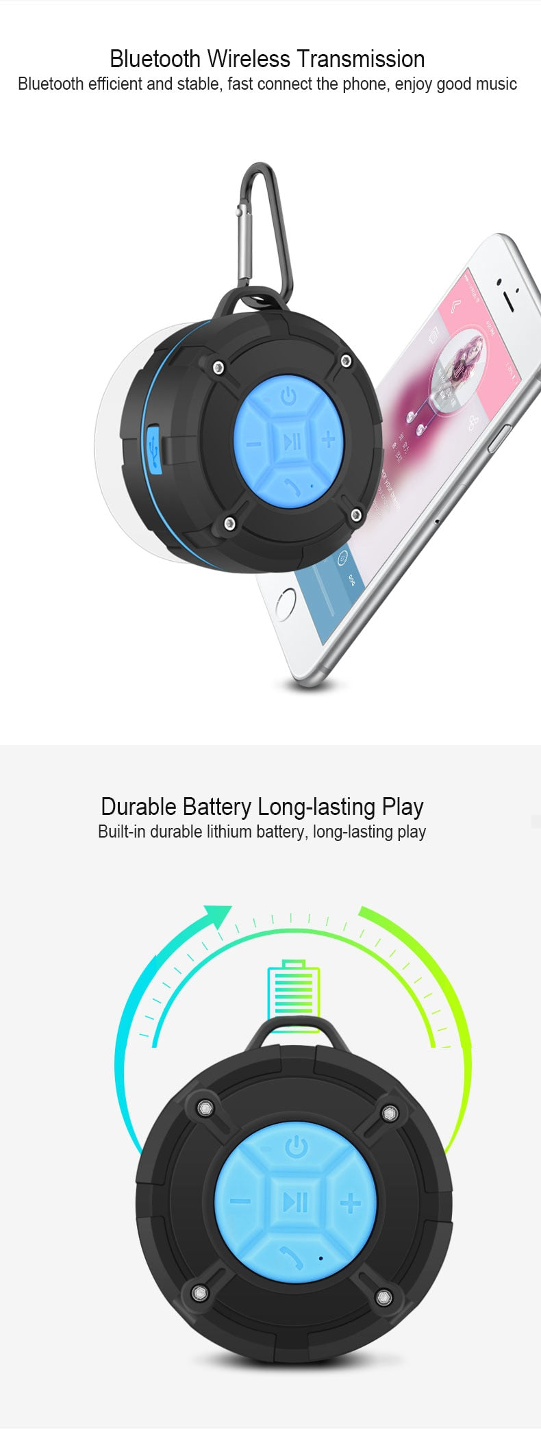 Waterproof Wireless Bluetooth Loudspeaker