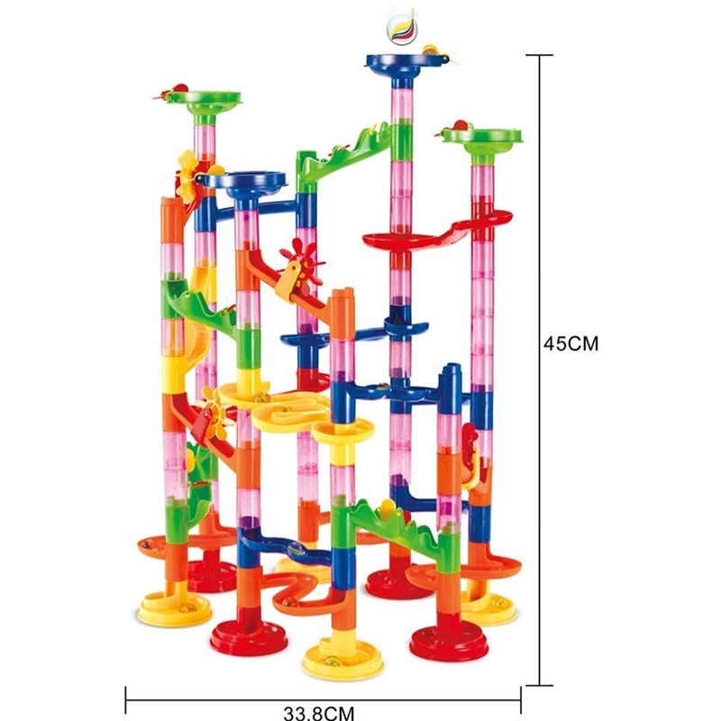 DIY Construction Marble Race Pipeline - Educational Toy for Children