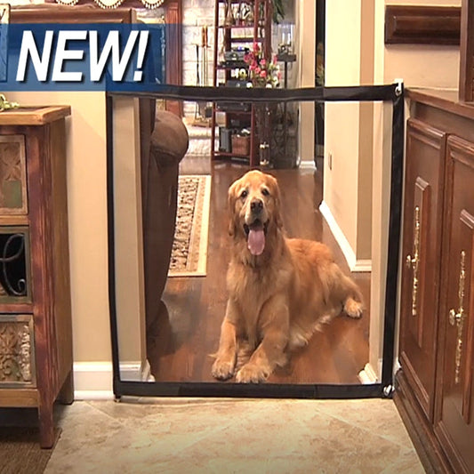 Magic Dog Gate, Pet Stair Gate Safe Guard Portable Folding Insulation Net for Small Animals