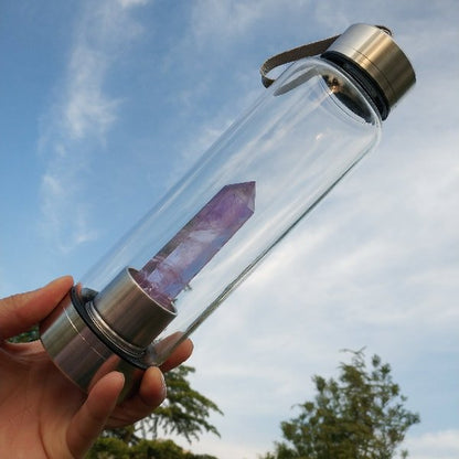 Healing Natural Quartz Water Bottle