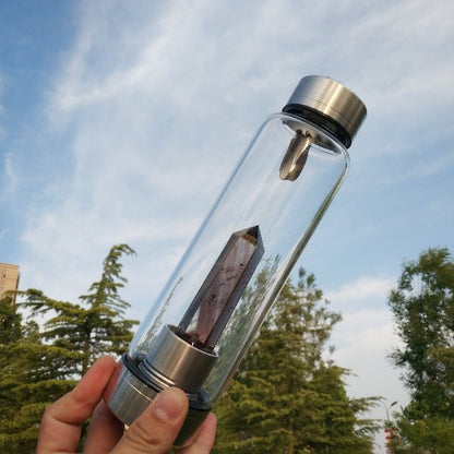 Healing Natural Quartz Water Bottle