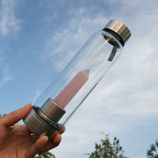 Healing Natural Quartz Water Bottle