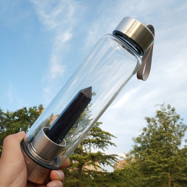 Healing Natural Quartz Water Bottle