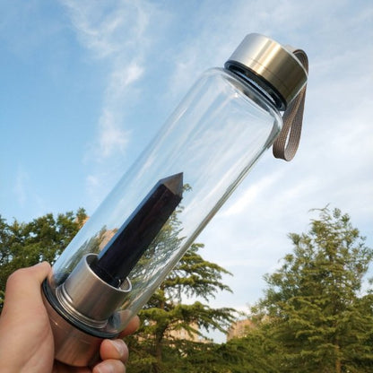 Healing Natural Quartz Water Bottle