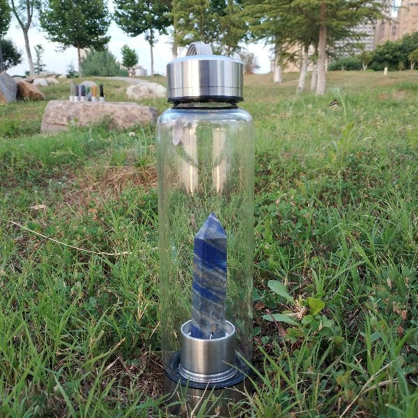 Healing Natural Quartz Water Bottle