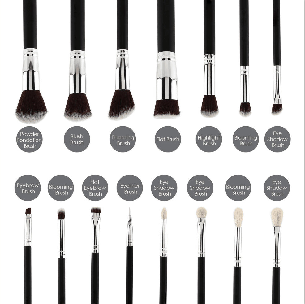 FLAWLESS 15Pcs Blending Cosmetic Shadow Make Up Brushes