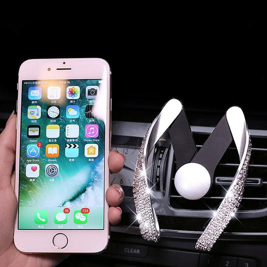 Rhinestone Car Mobile Phone Holder