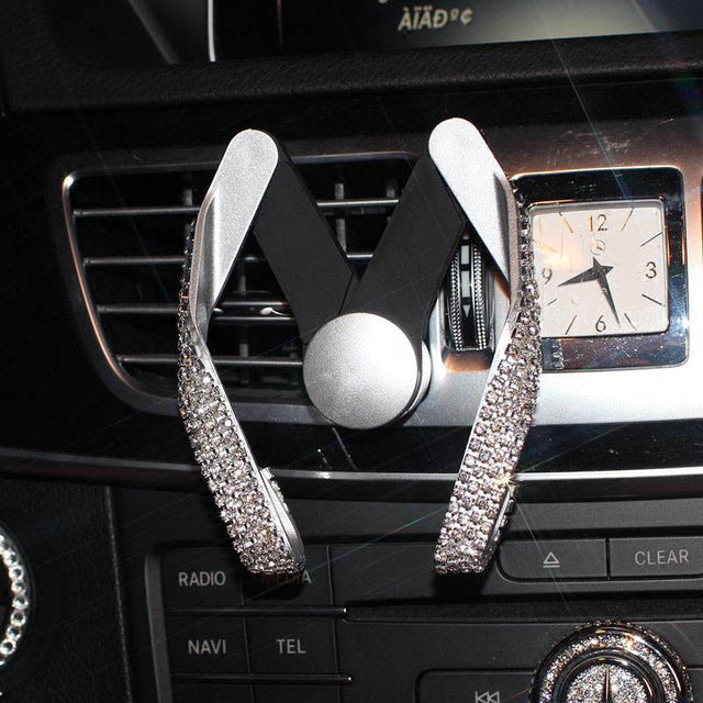 Rhinestone Car Mobile Phone Holder