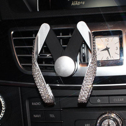Rhinestone Car Mobile Phone Holder