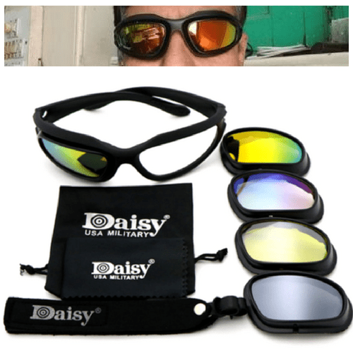Polarized Light Adjusting Goggles Sunglasses - 4 Lens Kit