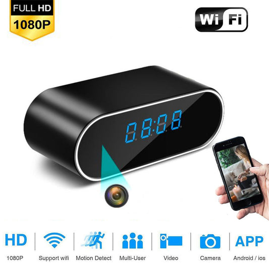 1080P Wireless Alarm Clock Security Spy Camera